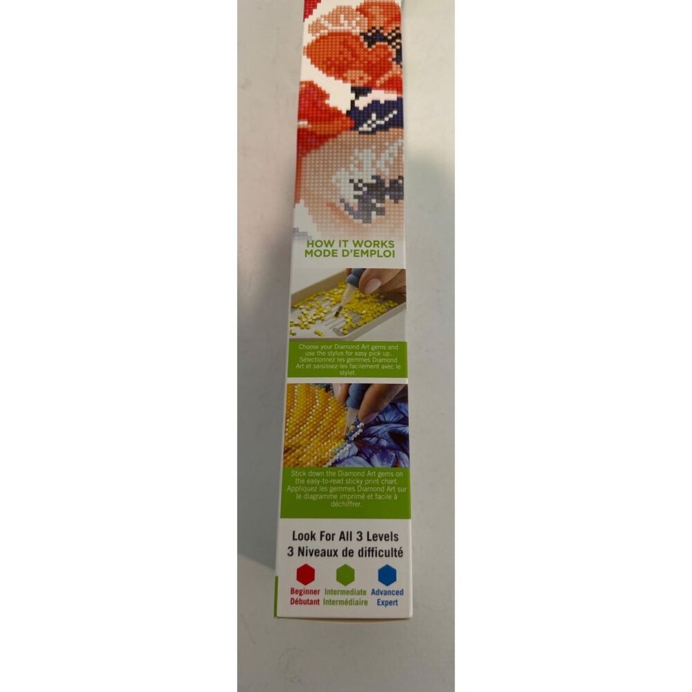 Leisure Arts Diamond Painting Kit Dazzling Gem Poppies Intermediate Lvl 12x12 - Picture 4 of 9
